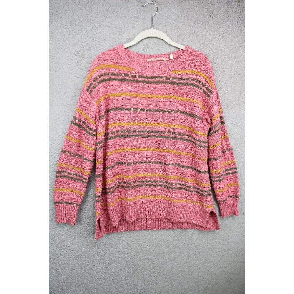 Soft Surroundings Long Sleeve Pullover Sweater-Size‎ Medium/Petite-Stripes